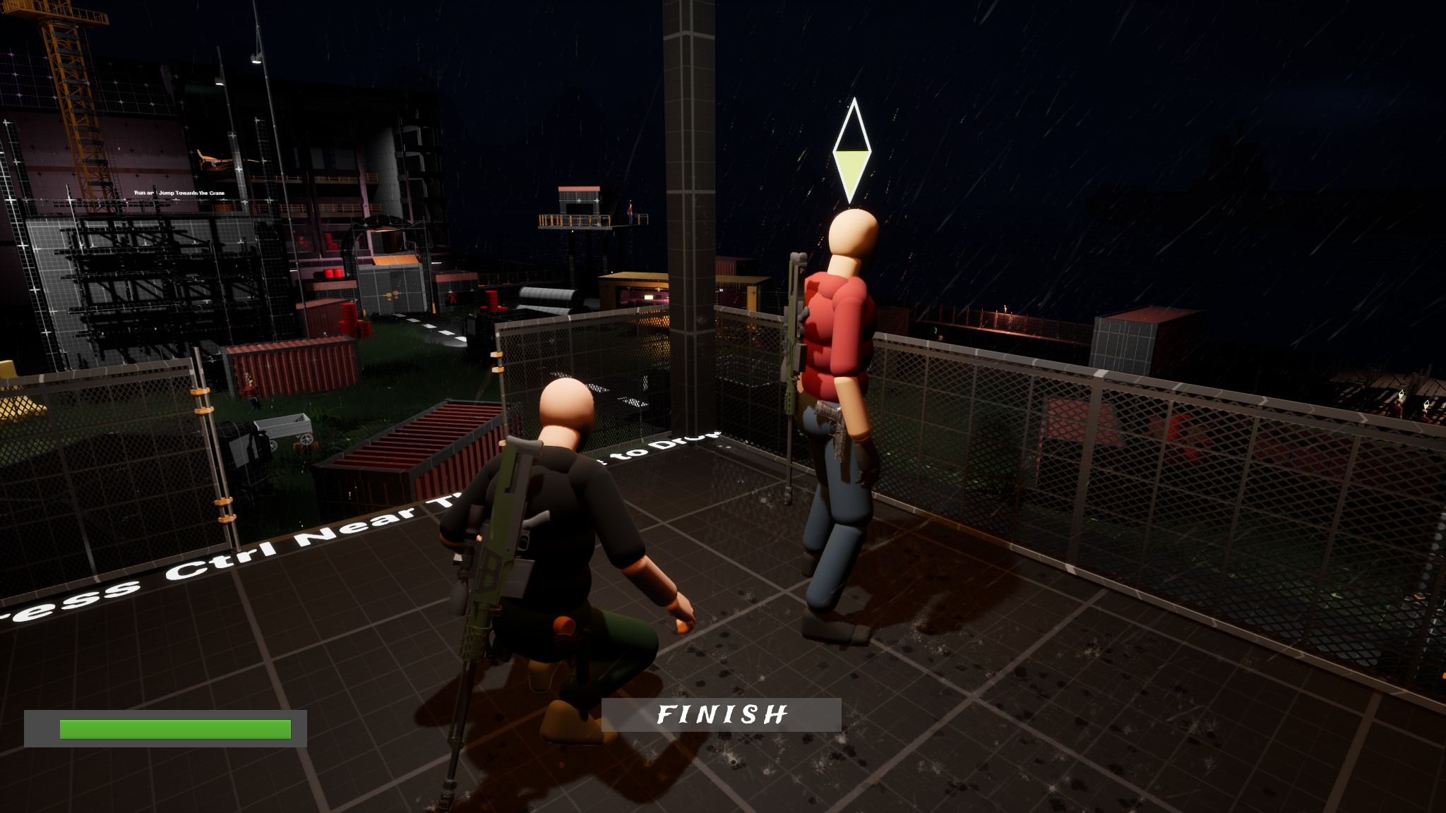 Watcher takedown and sniper rifle pickup on the tower