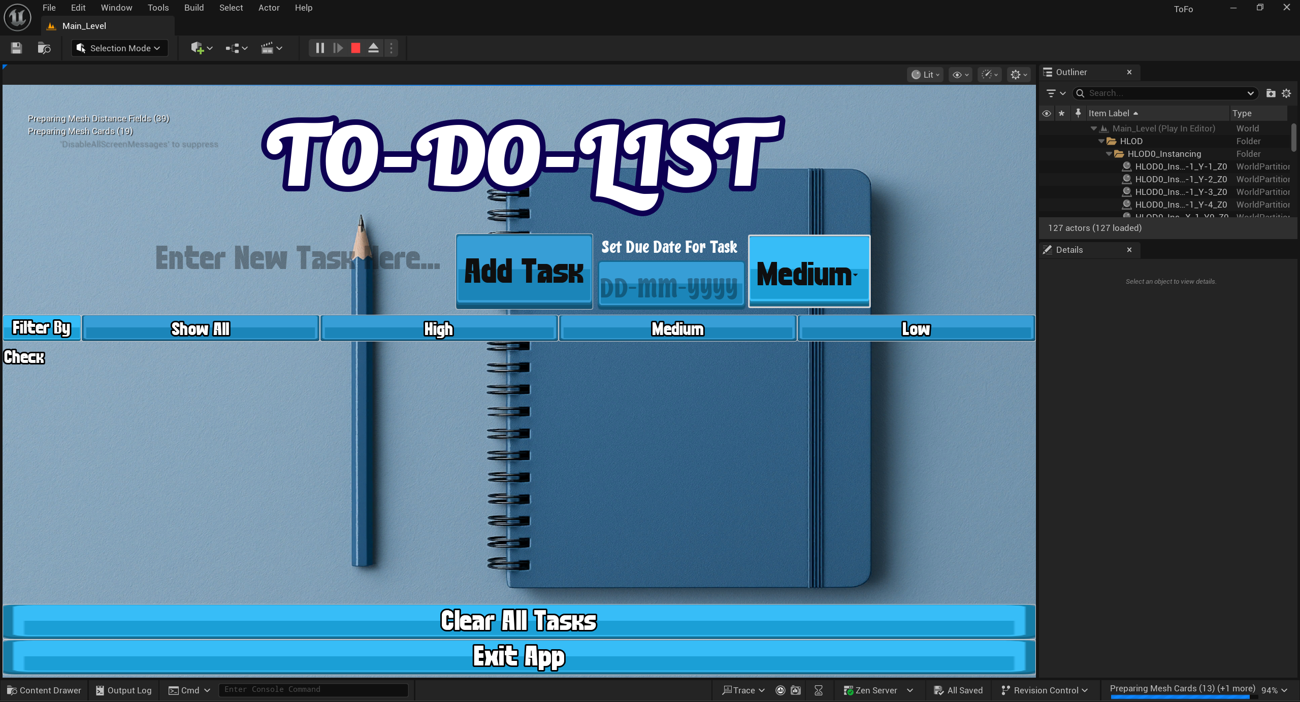 TO-DO-LIST-APP – Main app interface