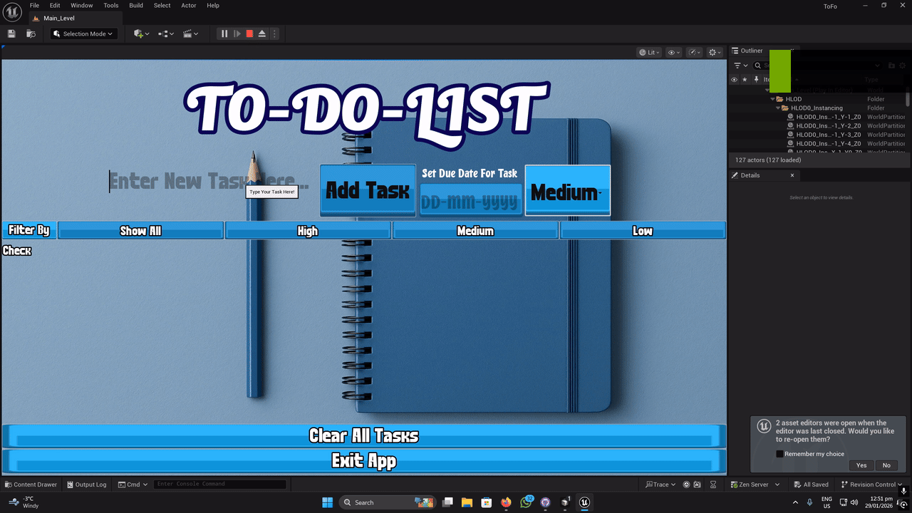 TO-DO-LIST-APP – Task creation flow