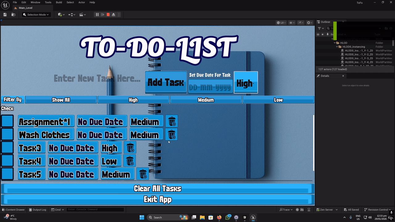 TO-DO-LIST-APP – Task list view